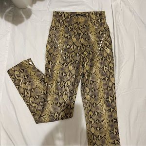 Snake print pants